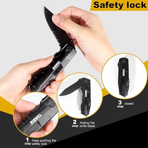 Miniatura 3 de Regalo para papá/hombres/niños, cuchillo de bolsillo multiherramienta con cuchillas de interruptor, abrelatas, cortador de alambre, destornilladores