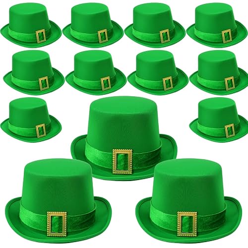 GiftExpress St. Patrick’s Day Leprechaun Top Hat Green Satin Hat