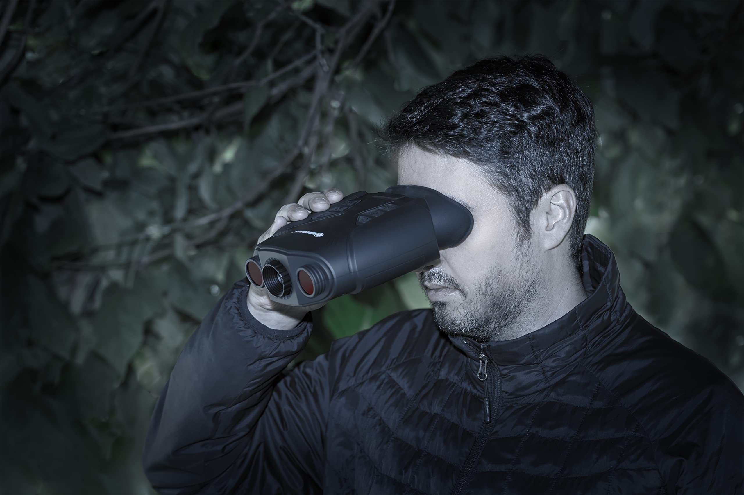 Bresser digitales Nachtsichtgerät Binokular 3X Nightlux 200 Pro mit digitalem Zoom, Infrarotbeleuchtung, Display, Foto- und Video-Funktion