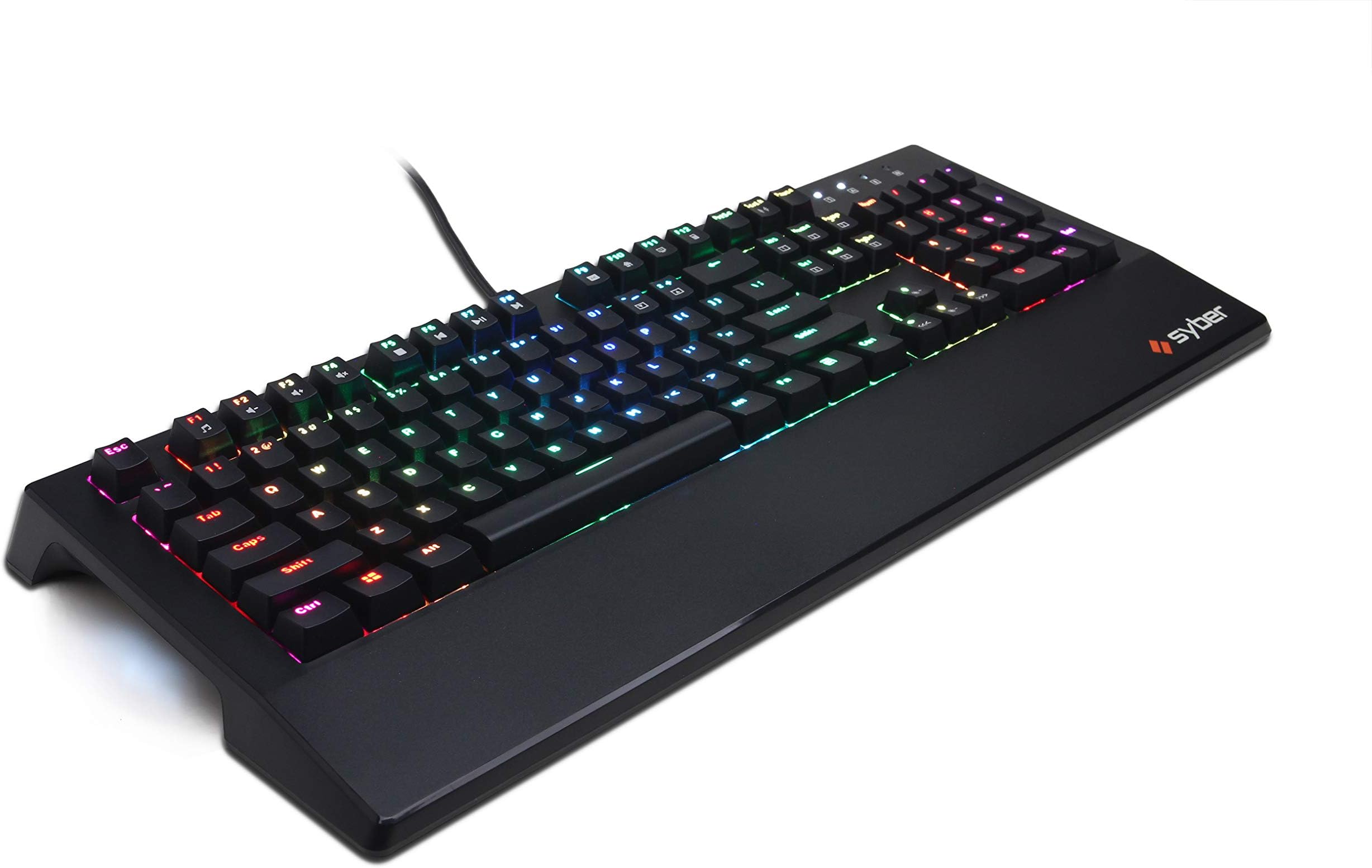 CyberpowerPC Syber K1 SKMBR206 RGB Mechanical Gaming Keyboard with Kontact Brown (Tactlile) Mechanical Switches
