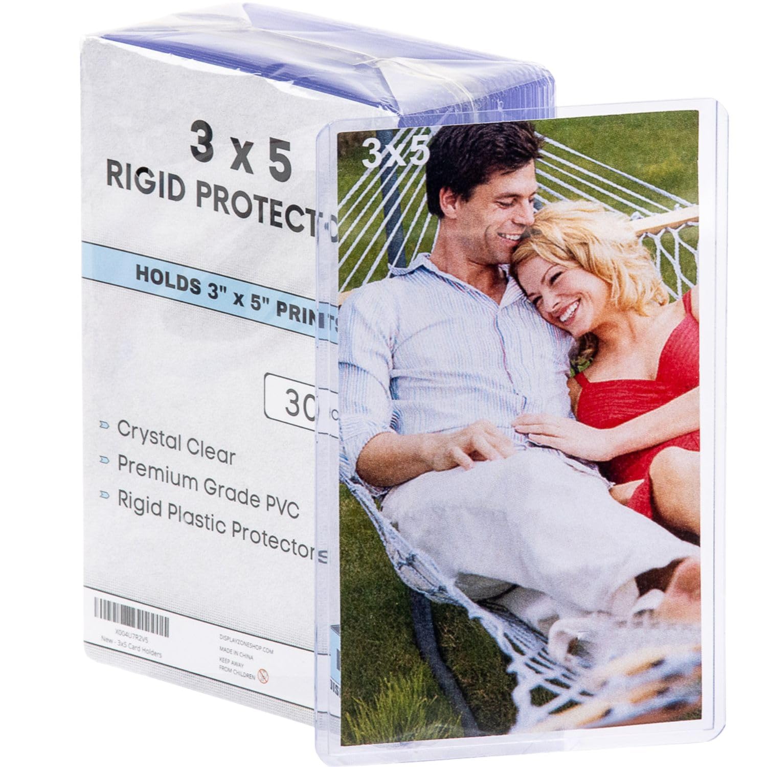 Photo 1 of (30 Count) Display Zone 3x5 Index Card Sleeves Topload Holder Protector - Premium Clear Hard Plastic Archival Top Loader Sleeves & PVC Protectors - Index Toploaders for Flashcards, Notecards, Recipes