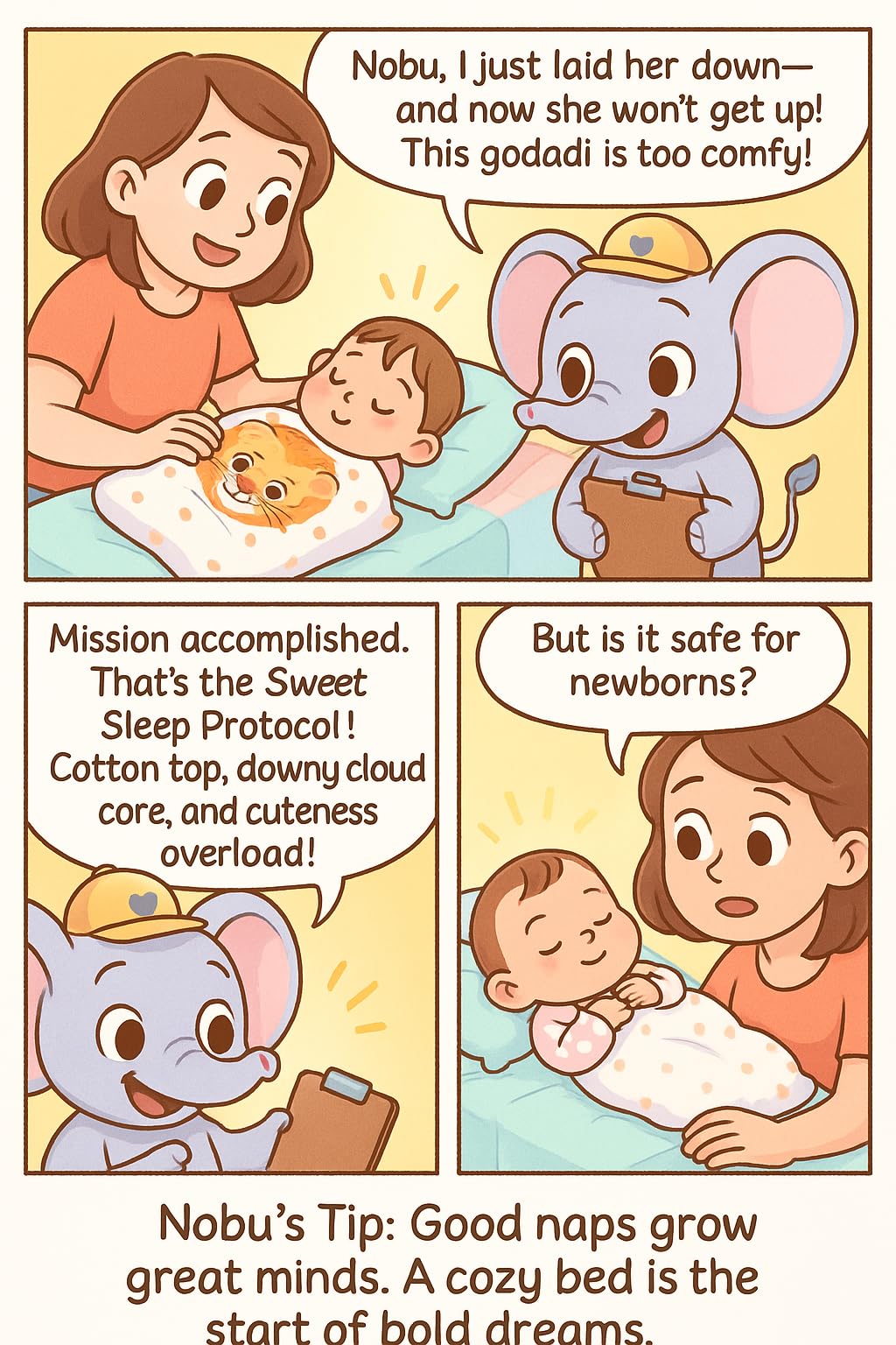 Novo Baby Newborn Soft Cotton Godadi | Baby gaddi | Baby Crib Sheet | Baby mat | Godari |Bedding Set| Baby | Bed (Pack of 4) - Image 4 thumbnail