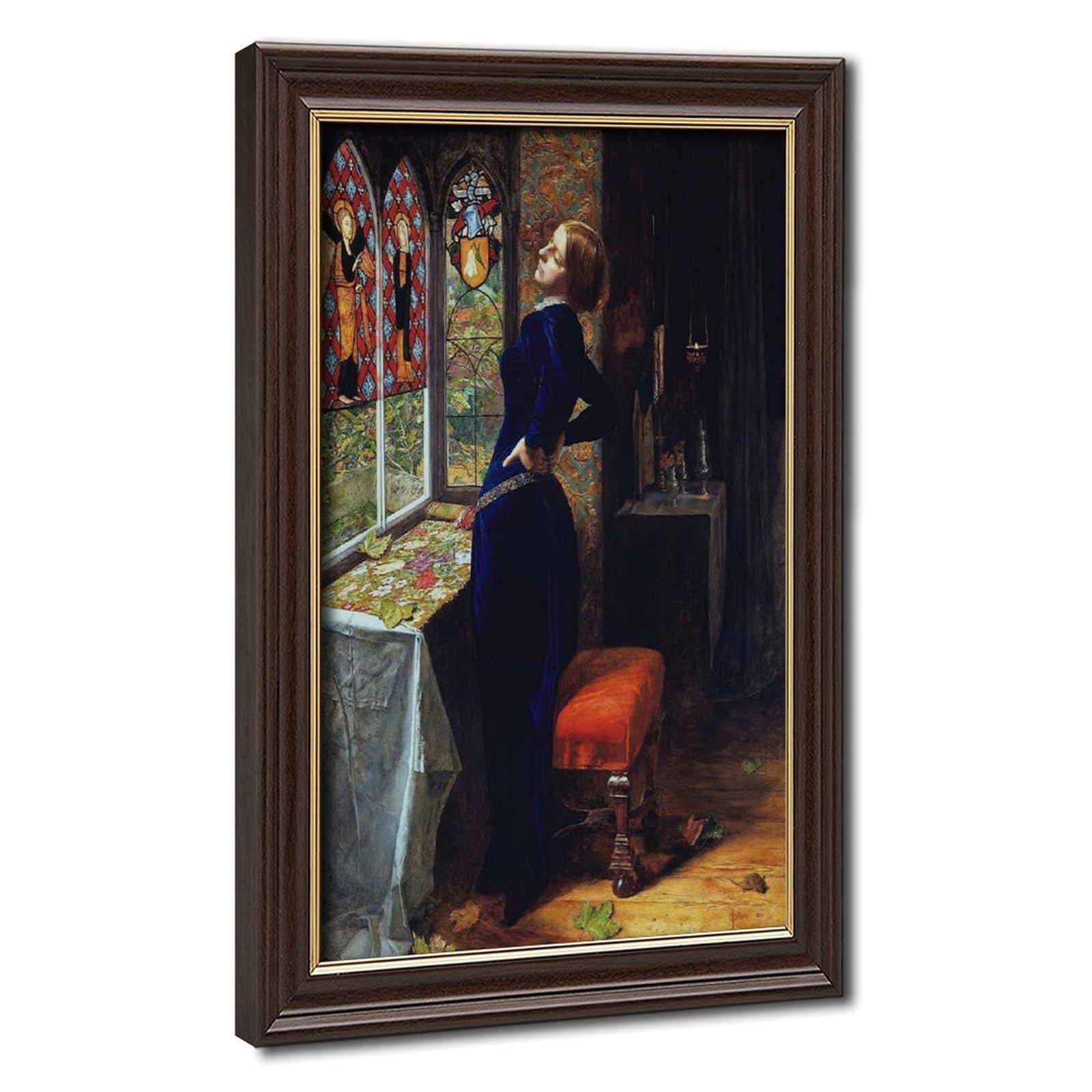 WCYB Mariana by John Everett Millais Art Posters Prints Canvas Deco Paintings Wall Art Hangable Frame 8" L X 12" W