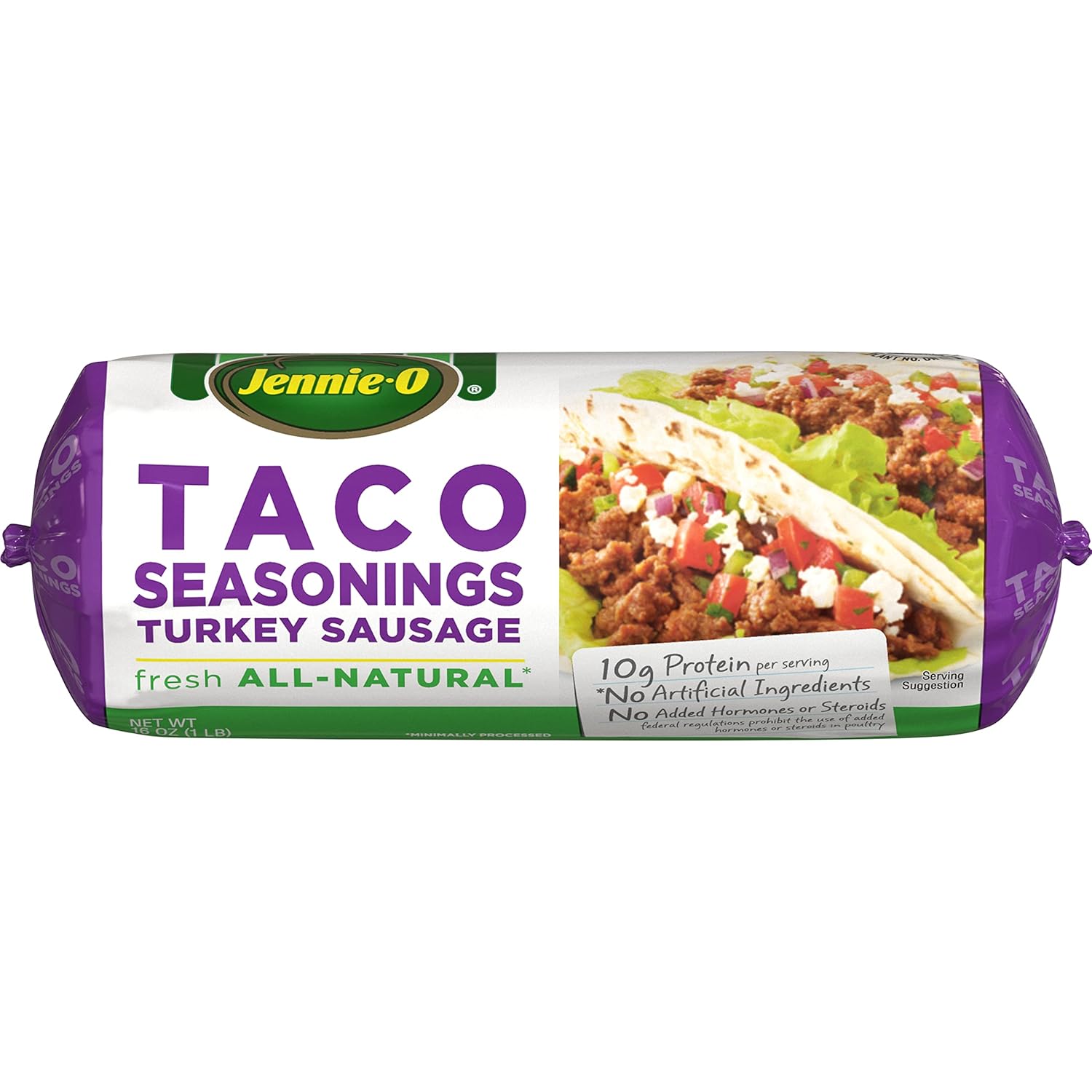 JennieO Taco Seasonings Turkey Sausage, 16 ounce (1 pound
