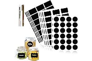 Removable Blackboard Stickers - Label and Organize with 192Pcs Stickers and 2 Chalk Markers