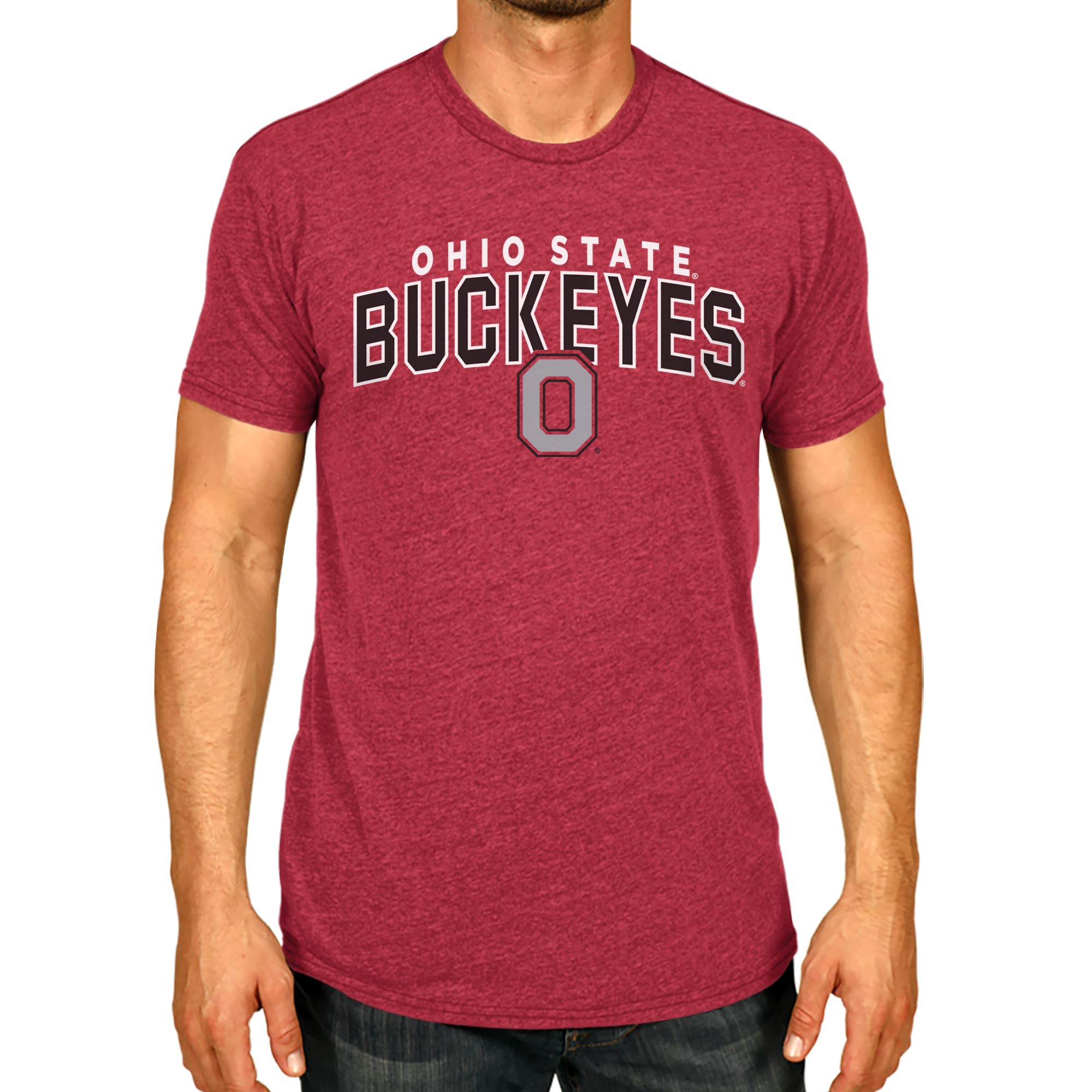 Camiseta NCAA de algodón suave con cuello sin etiquetas estilo jaspeado 7