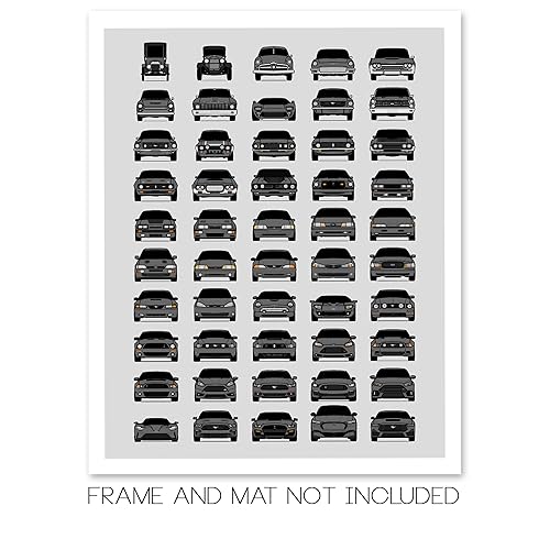 Miniatura 62 de Handmade Poster compatible with Ford Evolution Print Wall Art Décor of the Best of Ford Generations - American, 8x10" Satin Print (Unframed) - Gift