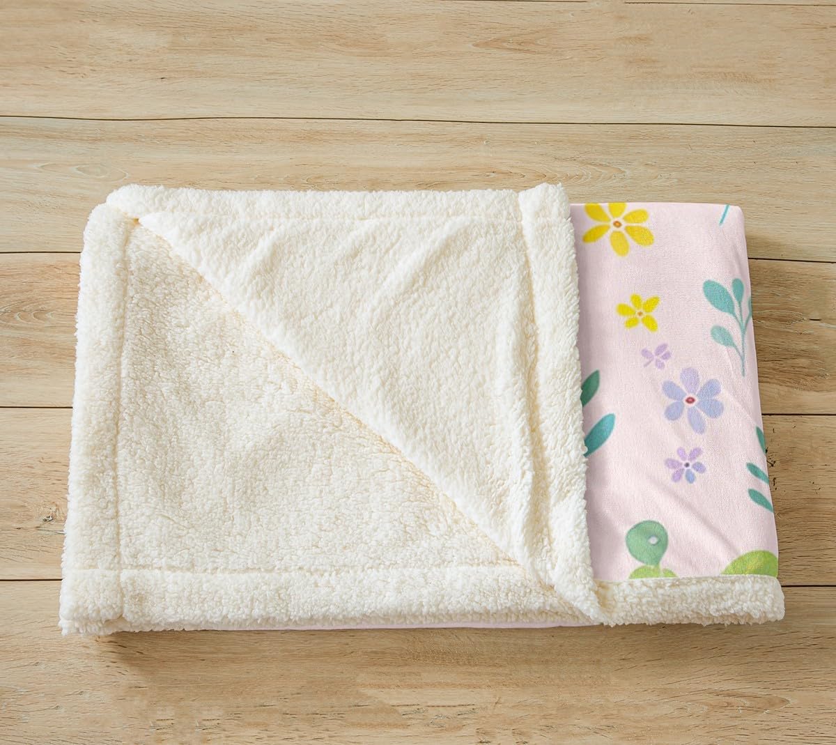 Dreamy Castle Fleece Blanket,Watercolor Garden Flowers Plush Blanket for Kids Teens,Lovely Room Decor,Girly Princess Theme Flannel Blanket,Twin 60"x80"