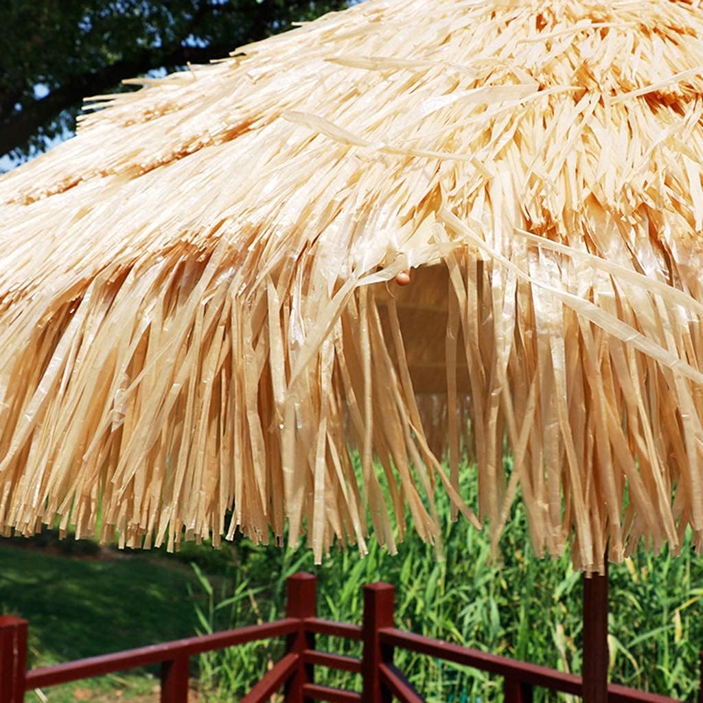 Patio Umbrella Cantilever with heavy dutyStraw Parasol Umbrella with Base, Diameter 180cm Inclinable Waterproof Sun Shade Hawaiian Beach Parasol, for Beach Garden Outdoor Straw Umbrella good