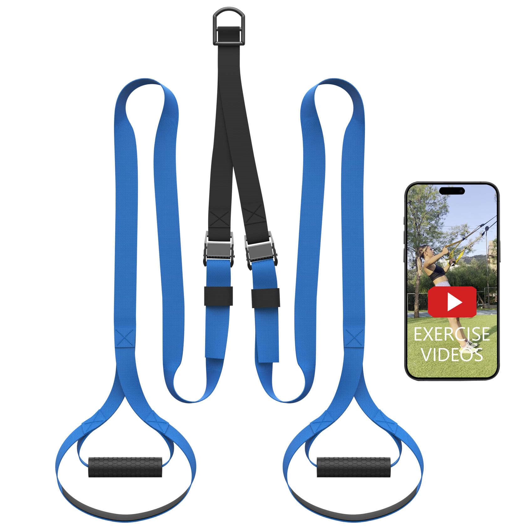 Bodyweight Fitness Training Kit, Home Resistance Trainer Straps for Total Body Workouts