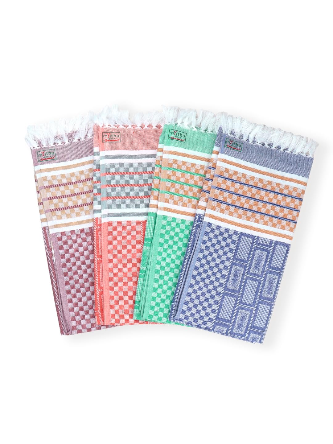 RAMRAJ Cotton Bath Towels - Assorted Colors (Pack of 2) -10
