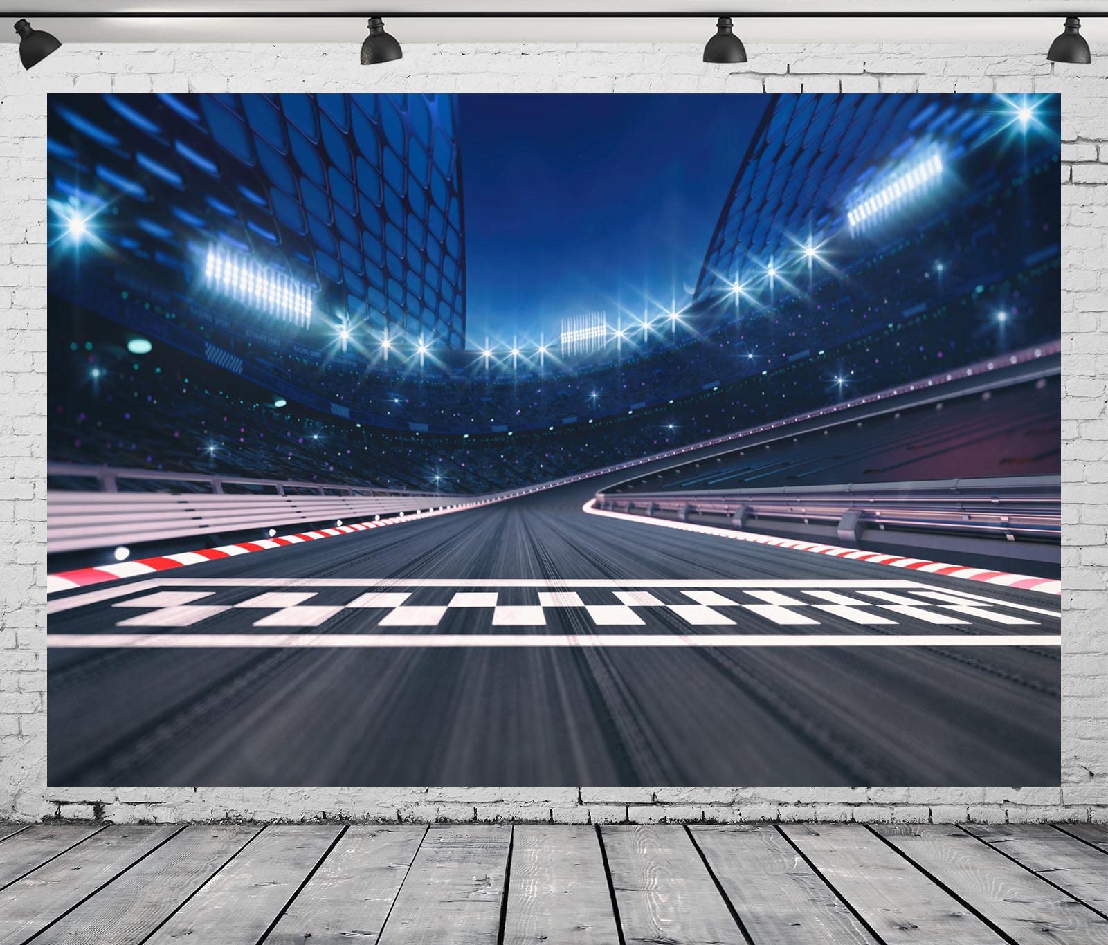 Racing Car Backdrop Race Car Track Party Decorations Backdrop Finish Line Race Track Background For Kids Birthday Photo Cake Table Banner Boys Photo Props7x5ft - View #3