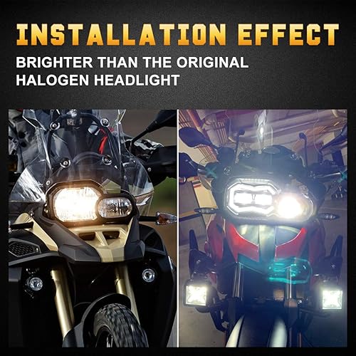 Miniatura 4 de M MIBAHE Faro LED de haz alto y bajo con DRL LED montaje de faros delanteros compatible con BMW F800GS F800GS F800GS Adventure F700GS F650GS