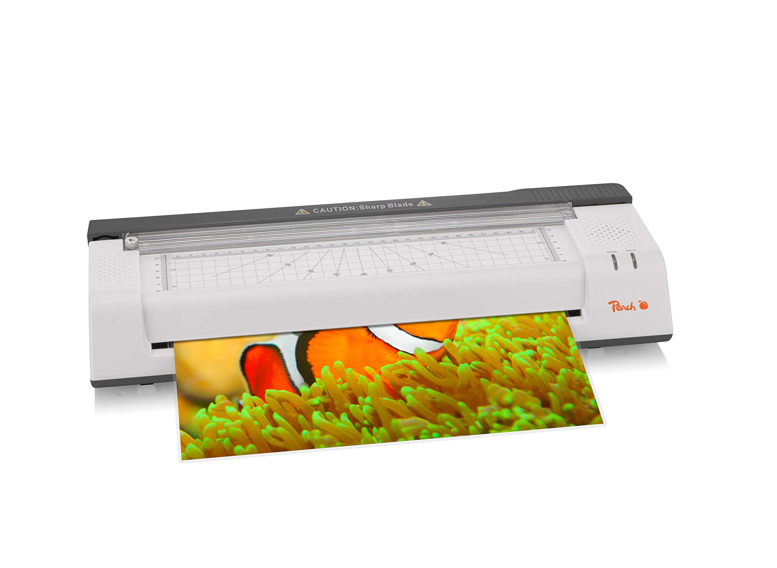 Peach PBP420 - Plastificatrice 4 in 1, formato A3, con rotella angolare, cutter, pellicole di laminazione, ABS, pronta in 3-5 minuti, 2 x 125 mic, 250 mm/min, plastificatrice a caldo e a freddo
