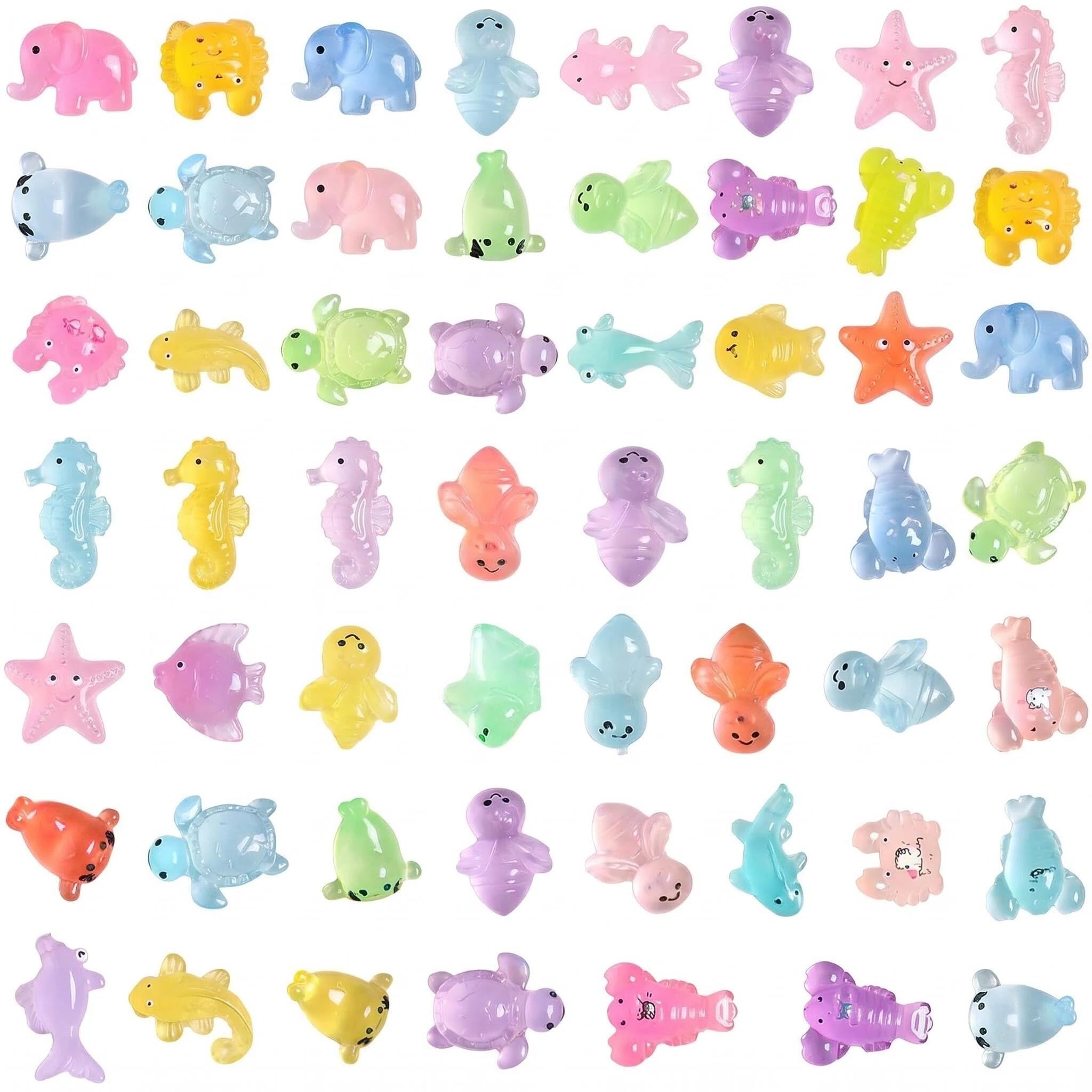 CavspkArt 60 PCS Resin Animals Blind Bags, Light-Up Resin Animals Mixed, Random Mini Resin Animals Models for Collection and Decoration