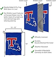 Vista 4 de College Flags & Banners Co. La Tech Bulldogs - Juego de soporte para bandera y poste de bandera de jardín