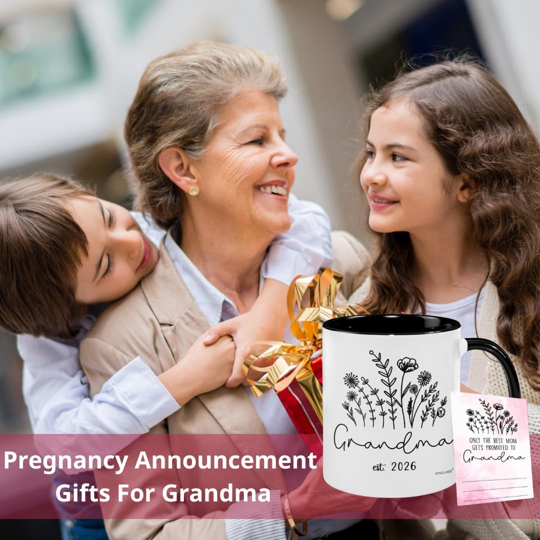 Valentine Gifts for Grandma - Promoted To Grandma 2026 Mug With Matching Card, Promoted To Grandmas Mug, 1st Time Grandmas Gifts, Baby Announcement Gift For Granny, You're Going To Be Grandmother - Image 4