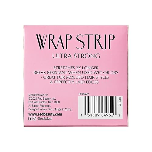 Miniatura 6 de Red by Kiss Tira para envolver el cabello, ultra fuerte 2 veces más larga, 40 tiras, adecuada para cabello húmedo y seco, blanco, papel de peinado