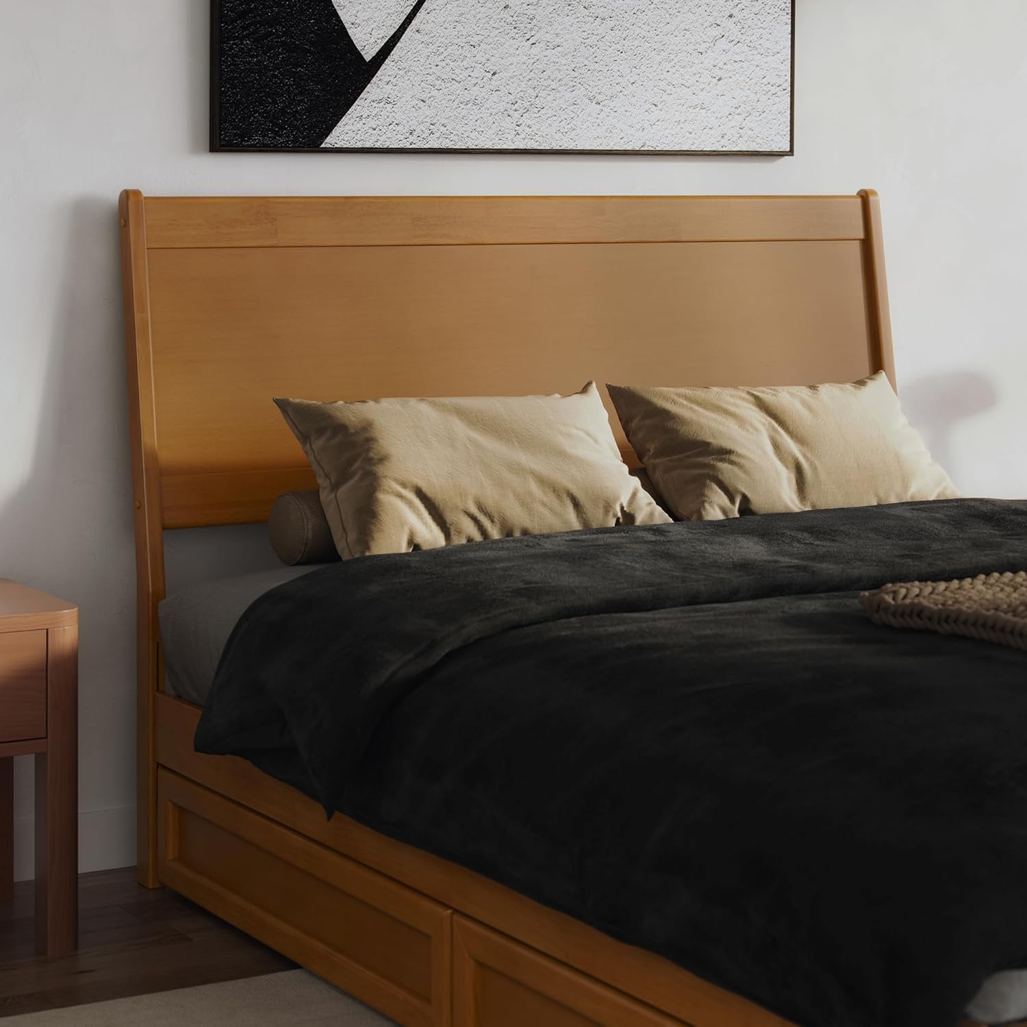 AFI, Casanova Queen Solid Wood Panel Headboard, Walnut