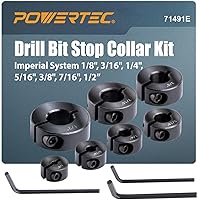 Vista 8 de POWERTEC Brocas de cobalto de 1/4 de pulgada, paquete de 6, 4 pulgadas de longitud, brocas M35 HSS Jobber con punta de 135° para perforar madera