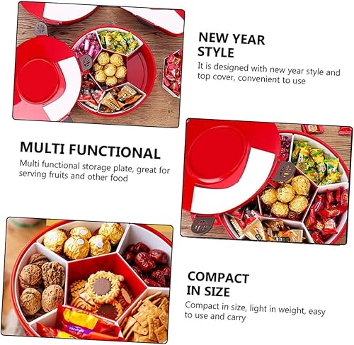 Miniatura 9 de Bandeja de servir plato caja de aperitivos, plato de caramelos, caja de almacenamiento de aperitivos chinos, bandeja para servir boda, divisor de