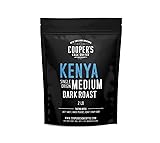 Kenya AA Medium-Dark Roast Coffee Beans, Single Origin Ground Coffee, Gourmet Coffee - 2lb Bag Kenya AA Medium Dark 32 Ounce (Pack of 1)