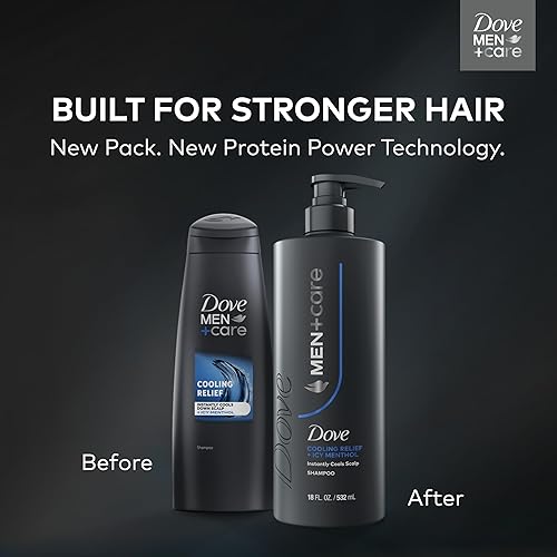 Miniatura 4 de Dove Men+Care Shampoo 1 ct Cooling Relief for Instantly Cools Scalp, with Icy Menthol, 18 FL OZ
