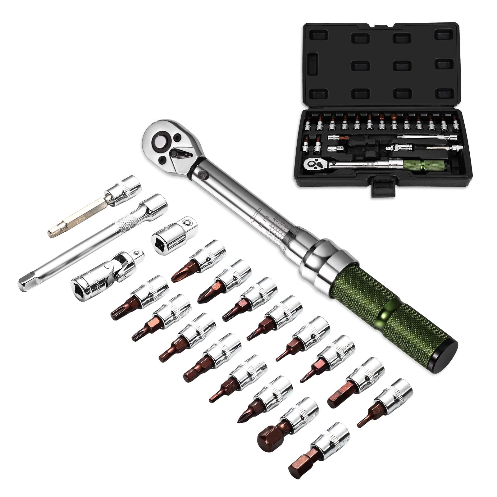 Buy APROTII Torque Wrenches, 1/4" Drive Click Torque Wrench Set, 2 to