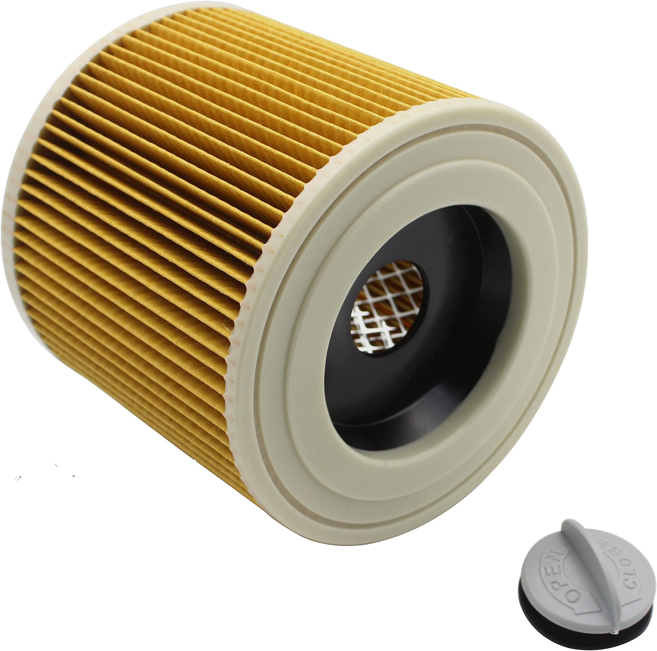 cartridge filter with steel bracket compatible for Kärcher WD series WD2 WD3 WD3P A2004 MV2 MV3 cartridge filters wet & dry vacuums 64145520