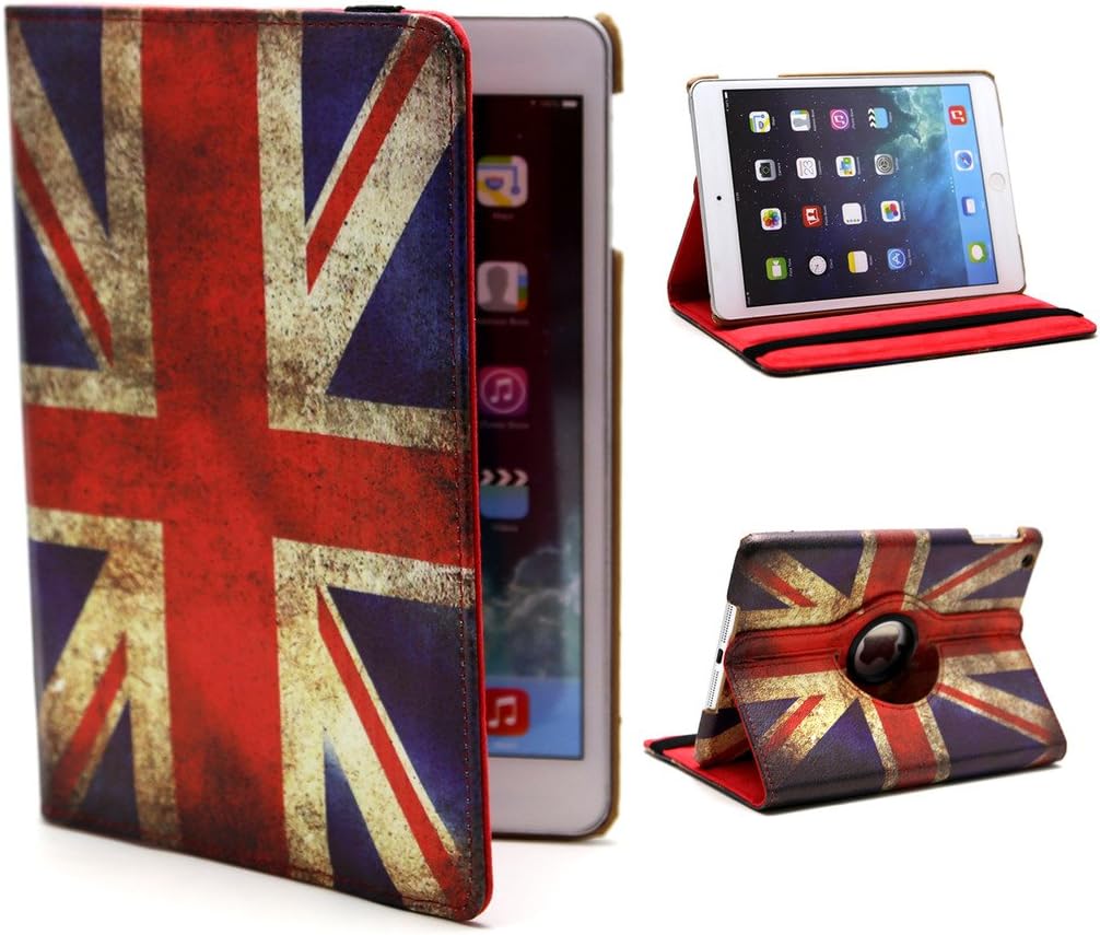 Case Guard® Weathered Union Jack Themed iPad Mini, iPad Mini 2 (Retina), and iPad Mini 3 (Retina) Folio Case