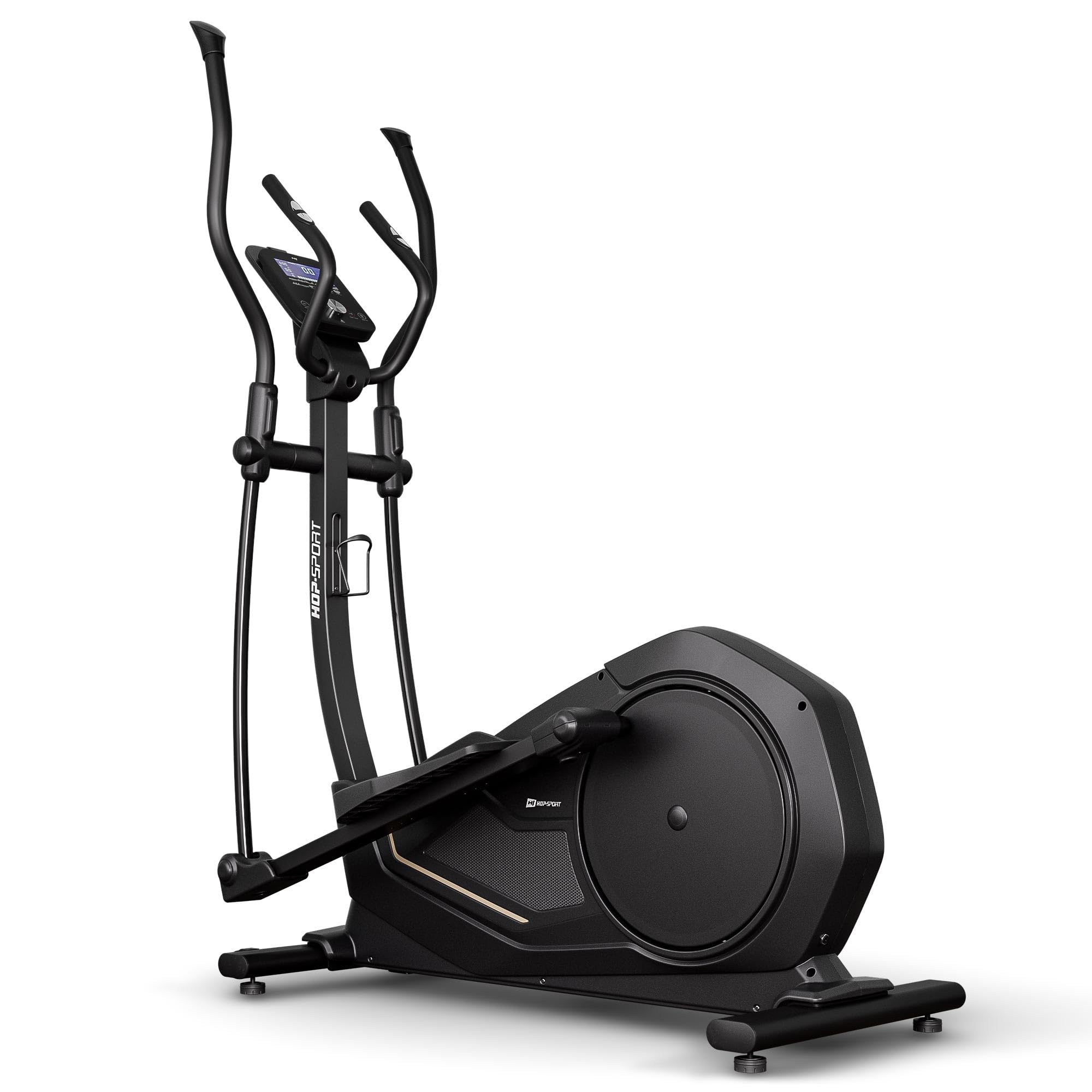 HOP-Sport® Vélo elliptique d'Appartement APP Connecté HS-5000C Rayner, Machine Elliptique d’Appartement, 32 Niveaux de Résistance et Capteurs de Pouls, Charge Max. 130 kg