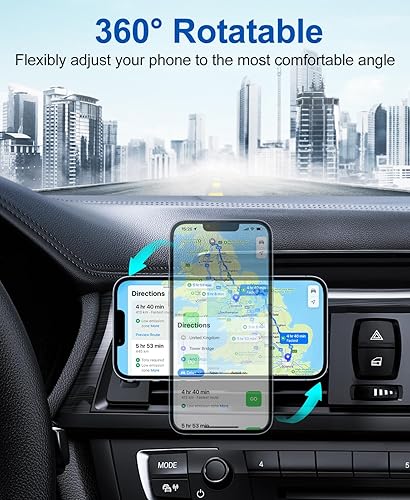 Miniatura 7 de Beeasy Cargador inalámbrico para automóvil, carga rápida de 15 W, cargador de automóvil con sujeción automática para iPhone 15 14 13 12 Pro Max 11