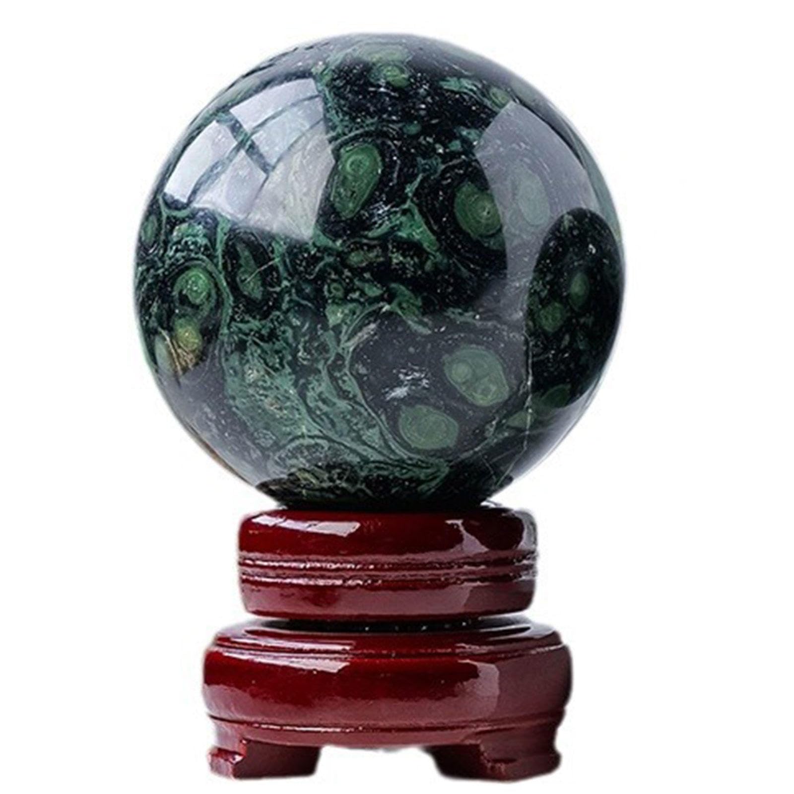 AARTERZZA Crystal Peacock Eyeball Ornaments, Primary Color Polished Crafts, Home Office Desk, Feng Shui,65-70mm