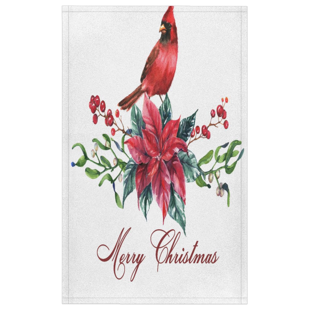 Wintervogel-Handtücher Set – 2 Stück, 35,6x71,1 Cm, Weich & Saugfähig, Weihnachtsdesign