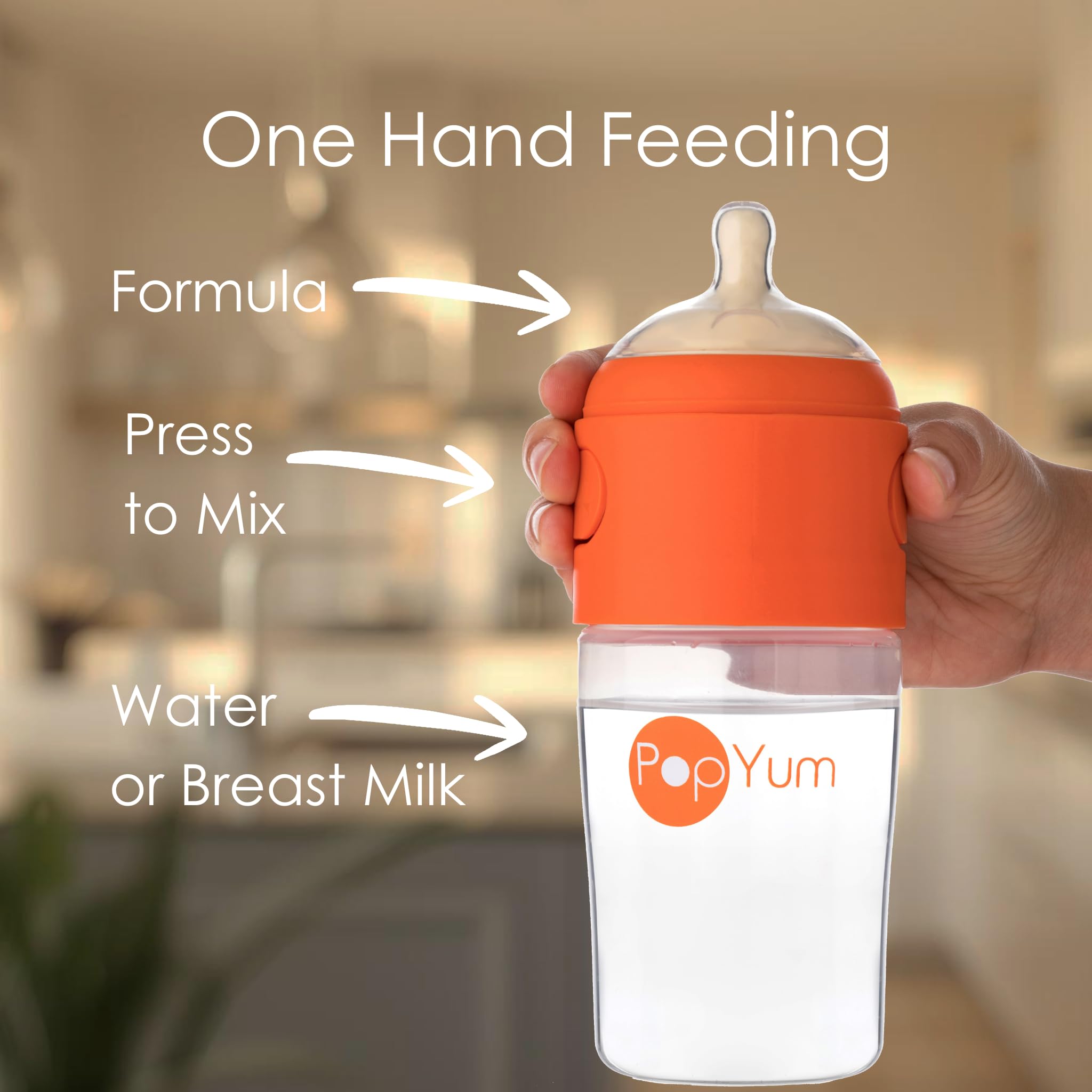 Amazon.com : PopYum 9 oz Orange Anti-Colic Formula Making/Mixing