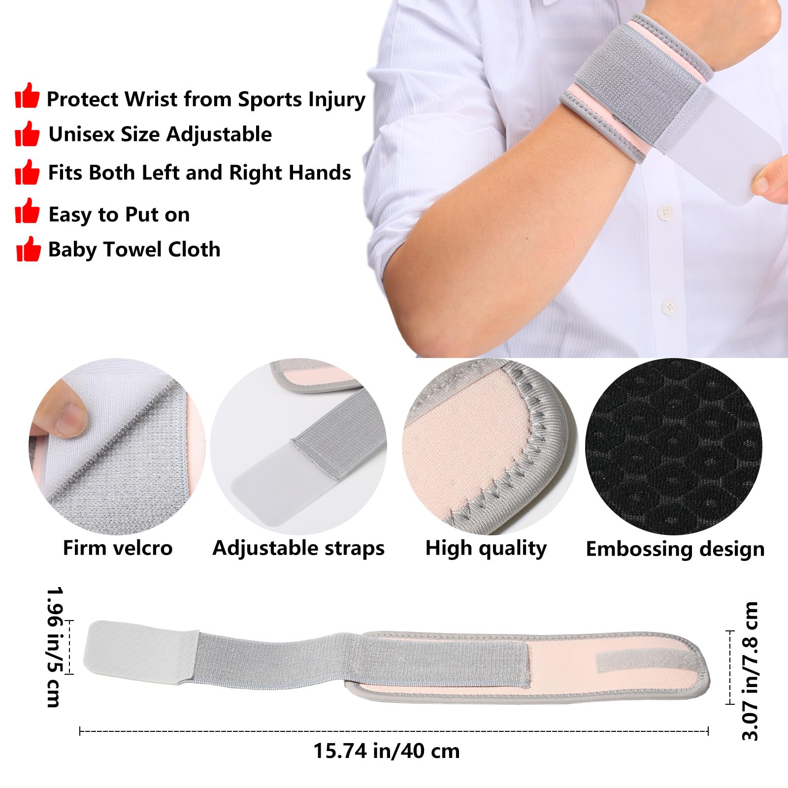 AMYONE Handgelenkbandage, 2 Stück, Handgelenkbandagen für Karpaltunnelsyndrom, verstellbare Handgelenkstütze für Yoga, Fitness, Sport, Schmerzlinderung, Gewichtheben, Workout, hochelastische