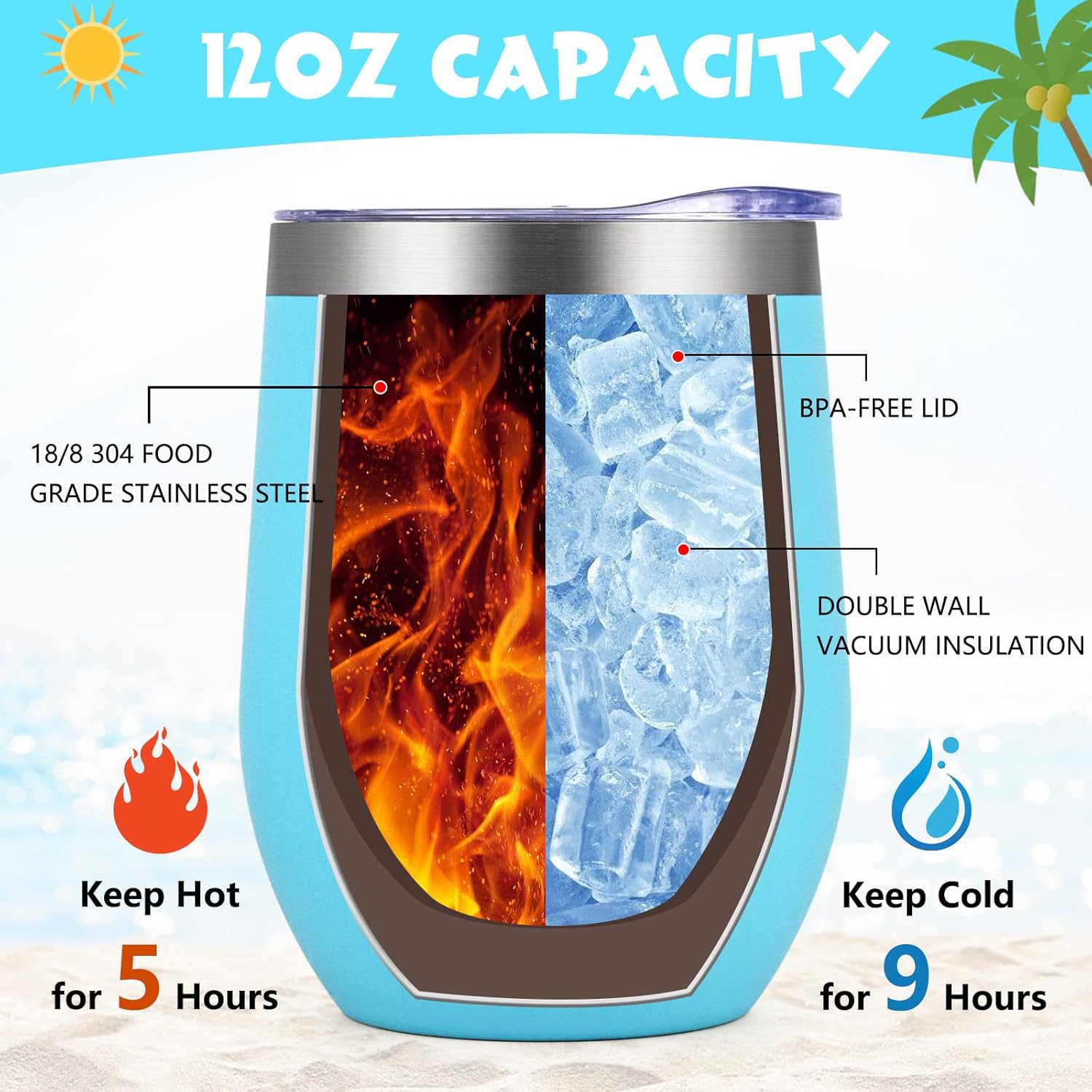 GINGPROUS 4 Pack Friend Wine Tumbler Set for Girls Trip Friendship Girls Weekend Long Distance Frineds, 12 Oz Stainless Steel Wine Tumbler with Lid and Straw, Mix Color - Image 4