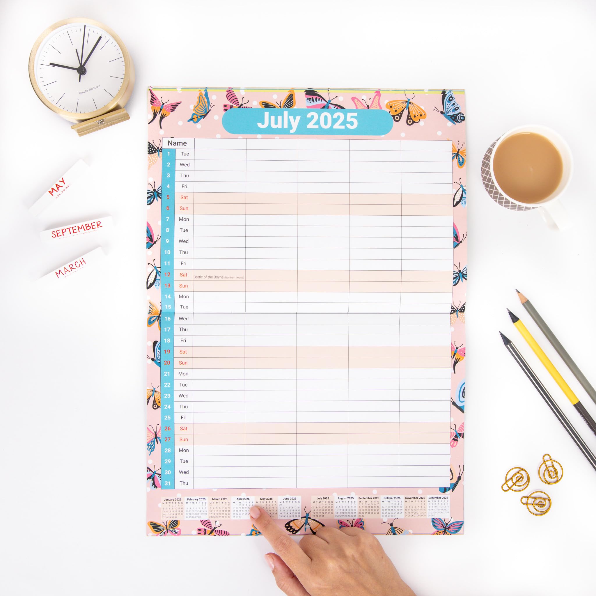 Calendario Da Parete 2025 Zen | 30x30 Cm | Per Appuntamenti E Festività - Foto 11