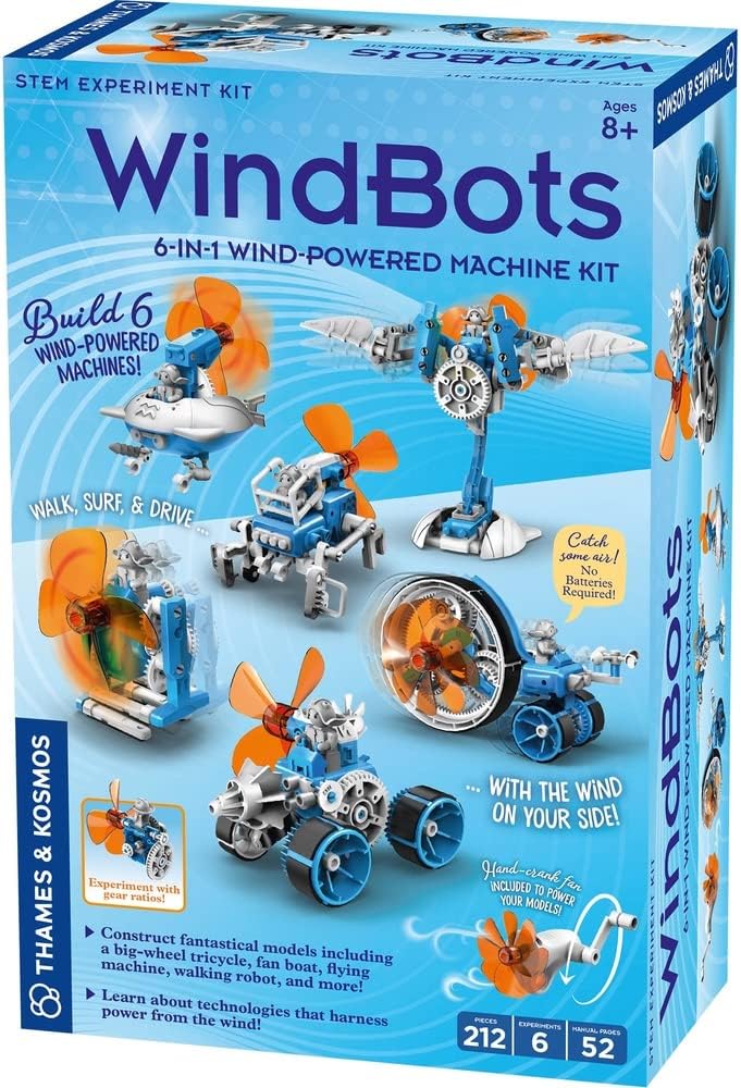 WindBots: 6-in-1 Wind-Powered Machine Kit