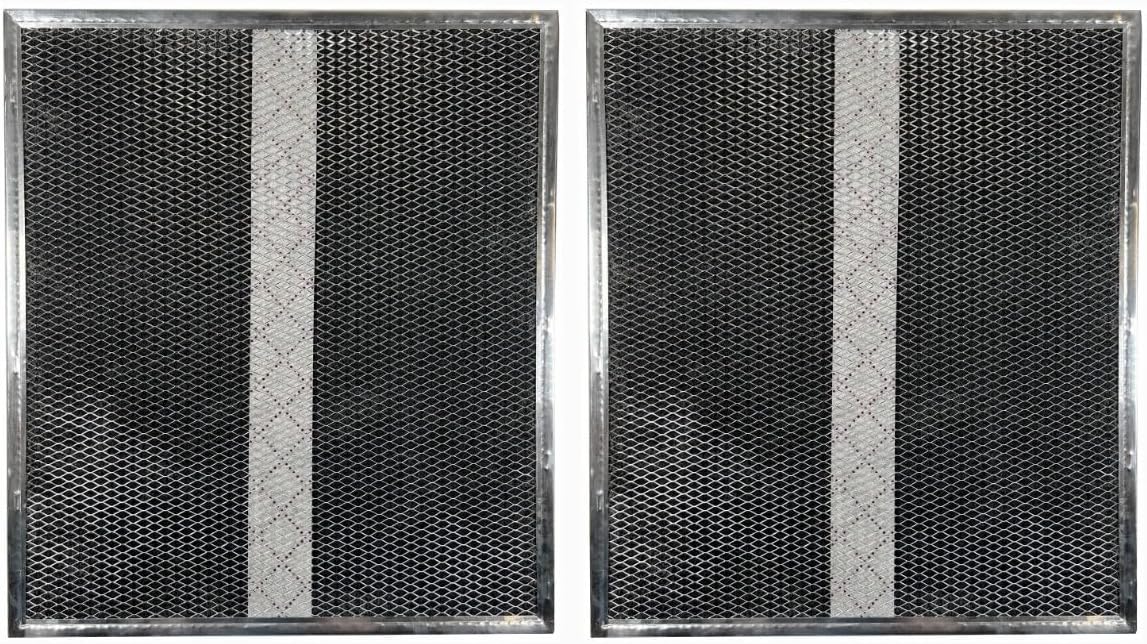 Replacement Compatible with Broan S97020466 Range Hood Non-Ducted Filter, 2-Pack Genuine