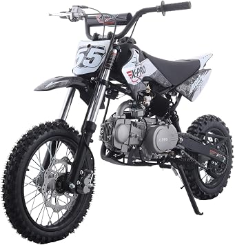 X-PRO 125cc Zongshen Brand Engine Dirt Bike with 4-Speed Semi-Automatic Transmission, Big 14"/12" Tires! Black