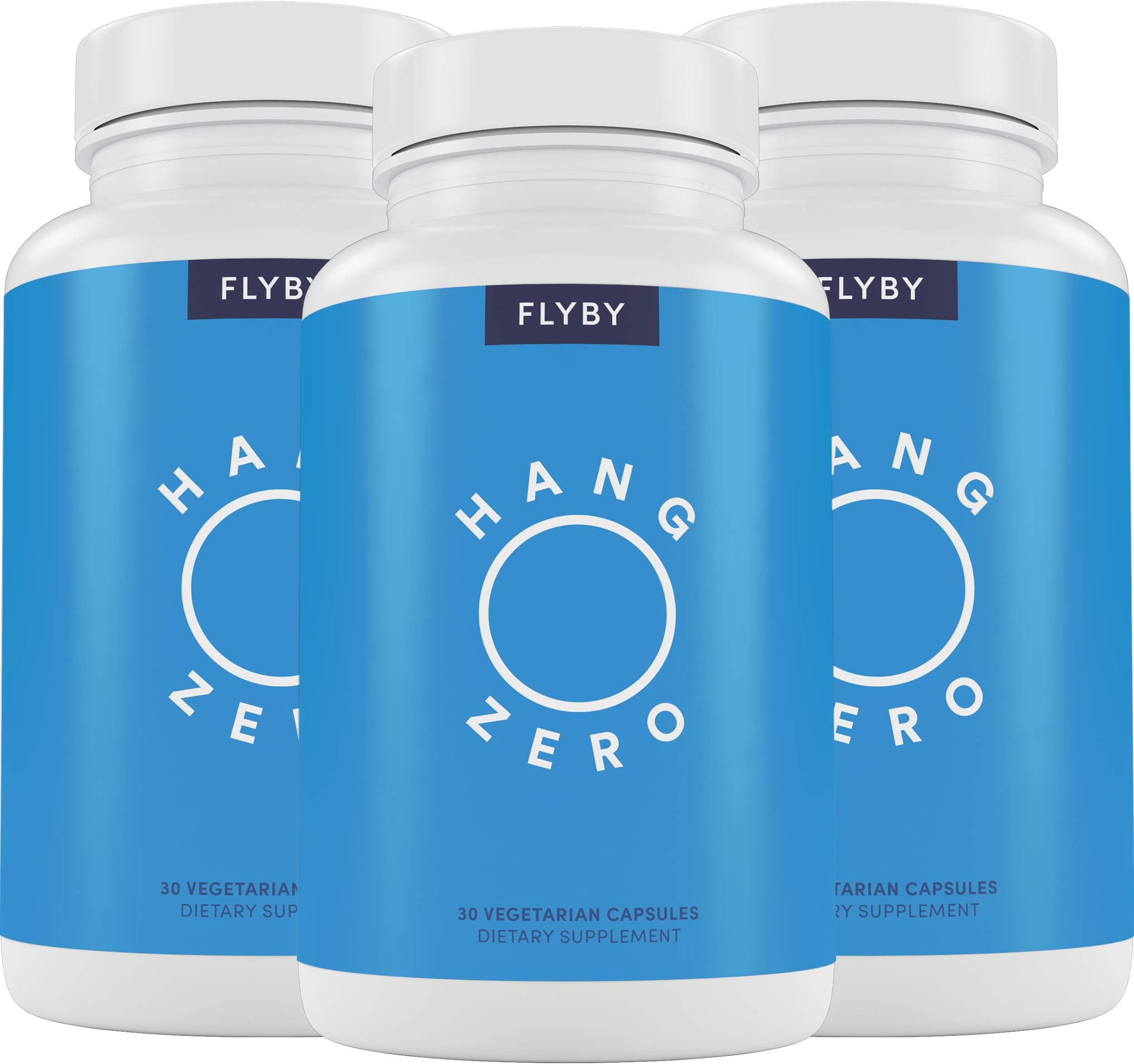 Hang Zero Recovery Pills for Rapid Hydration Aid (30 Capsules) - Electrolytes, Dihydromyricetin (DHM), Chlorophyll, Prickly Pear & Milk Thistle (3 Pack)"