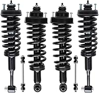 Vista 308 de Detroit Axle - Kit de puntales delanteros para Ford 2000-2004 Focus 2 puntales con muelle helicoidal 2 brazos de control inferiores con rótulas 2001