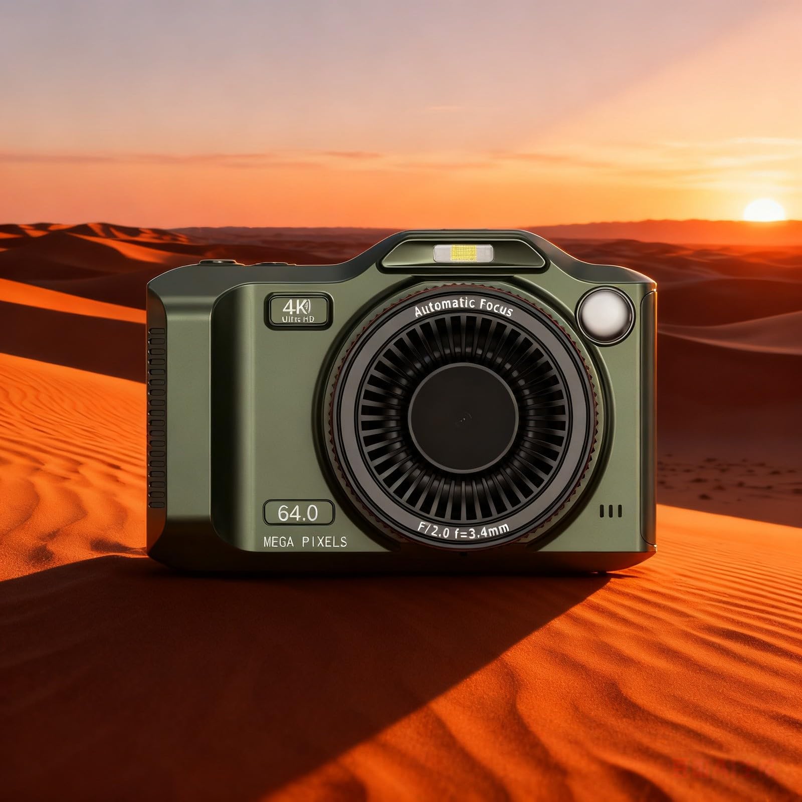 FACAIIO Cámara digital 4K con cámaras delanteras y traseras, visor HD de 2.8 pulgadas, zoom de 18x, creación de contenido de redes sociales habilitado para WiFi, color plateado