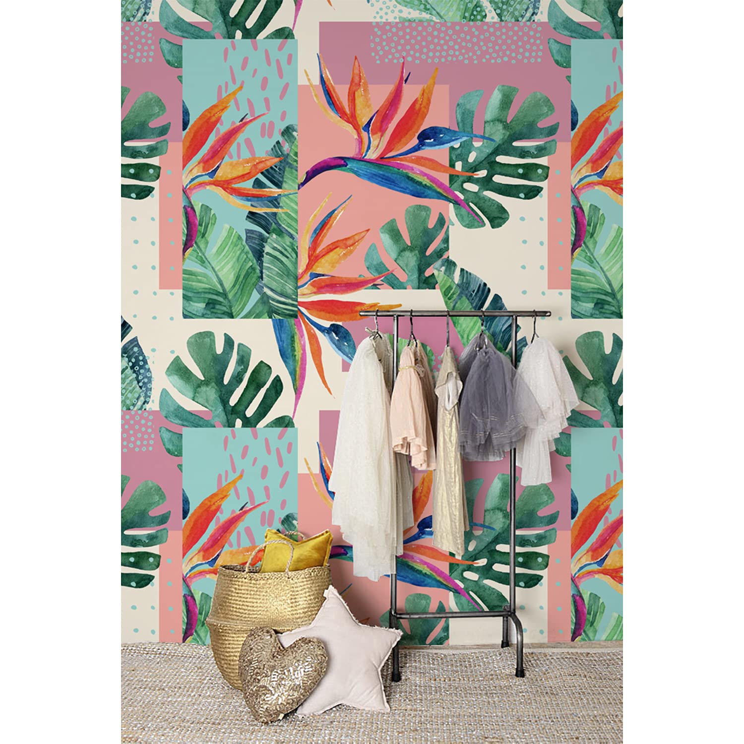 Papier peint stickers muraux pour relooker facilement un meuble ou un mur abîmé 208x146 cm