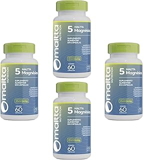 COMBO 4 DUOM 5 MAGNÉSIOS QUELATO MALATO TAURATO CITRATO ÓXIDO 60 CÁPSULAS CADA TOTAL 240 CÁPS