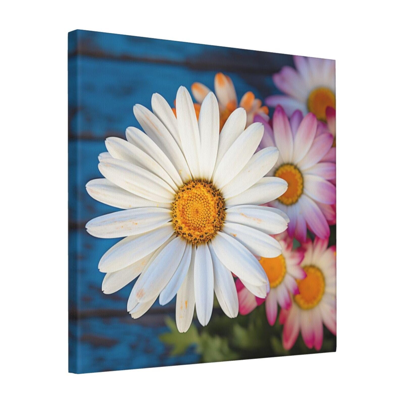 FodPand Barberton daisy Canvas Wall Art for Living Room Wall Decor 16"x16" Modern Artwork Painting Pictures Hanging Canvas Prints Aesthetic Wall Art for Bedroom Bathroom Office Wallart Decor