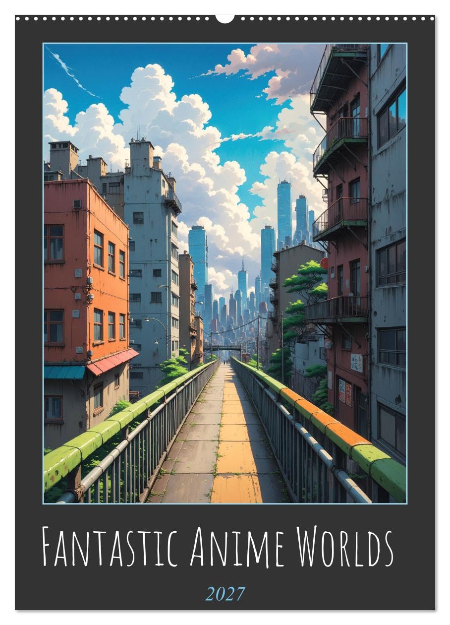 Fantastic Anime Worlds (Wall Calendar 2027 DIN A2 portrait), CALVENDO 12 Month Wall Calendar: A journey through fantastic anime worlds.