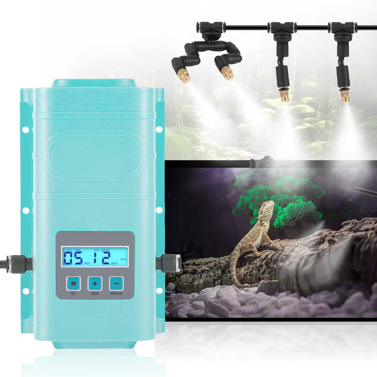 Amazon.co.jp: Moongiantgo 爬虫類加湿器 タイマー付き ミスティング 