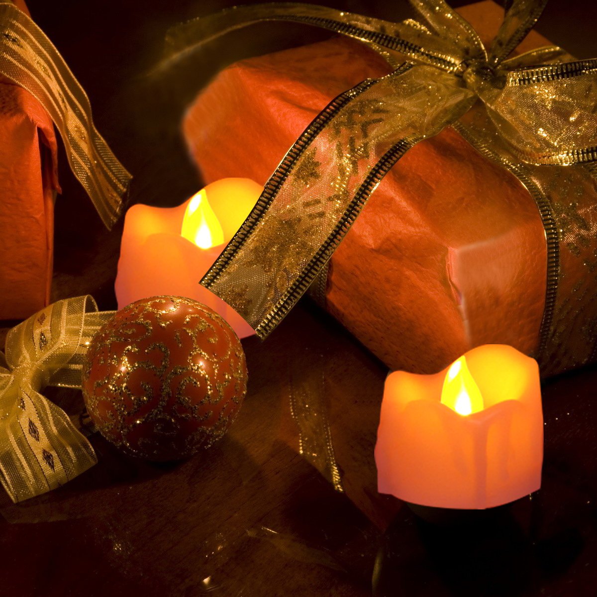 Świece bezpłomieniowe, realistyczne, migoczące świeczki LED typu tealight, 300 godzin światła non-stop, z pilotem zdalnego sterowania i timerem 2/4/6/8 godzin, kolor kości słoniowej, 6 sztuk/opakowanie (białe)